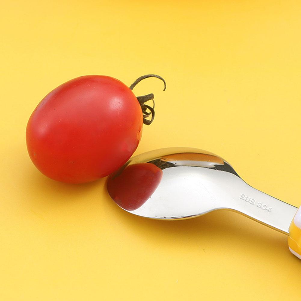 2 ピース/セット子供ショートハンドルスプーンフォーク幼児給 - Baby Food Knife Set のレビューと価格