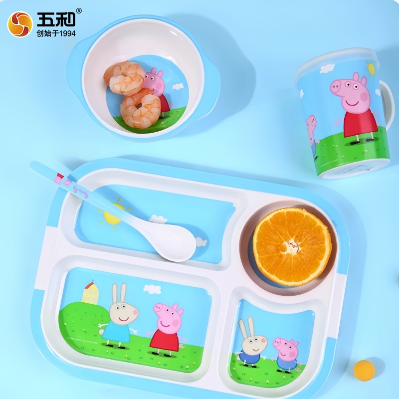 ペッパピッグ食器漫画風サラダボウル落下防止食器カップスプーン - Baby Food Eating のレビューと価格