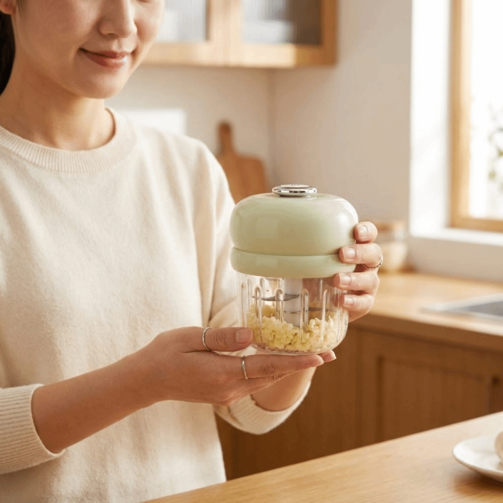 350ml電動ガーリックチョッパー、ワイヤレスUSB充電式ベ - Baby Food Maker のレビューと価格