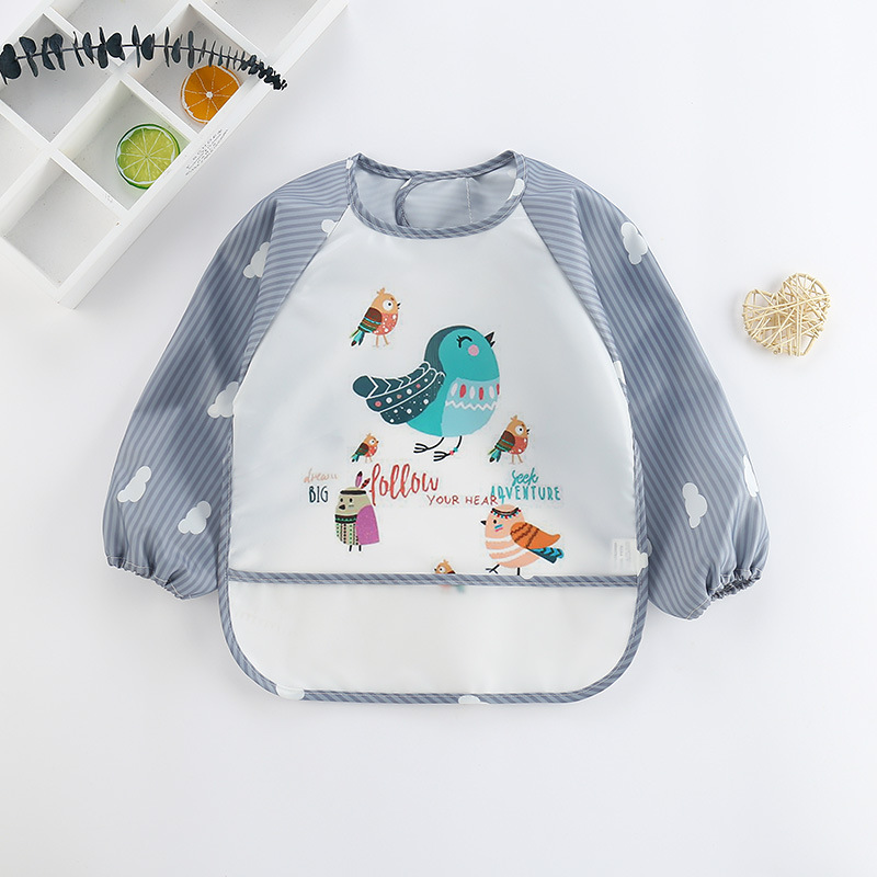 ベビーよだれかけかわいいカラフルな漫画防水よだれかけ幼児食べ - Baby Food Apron のレビューと価格