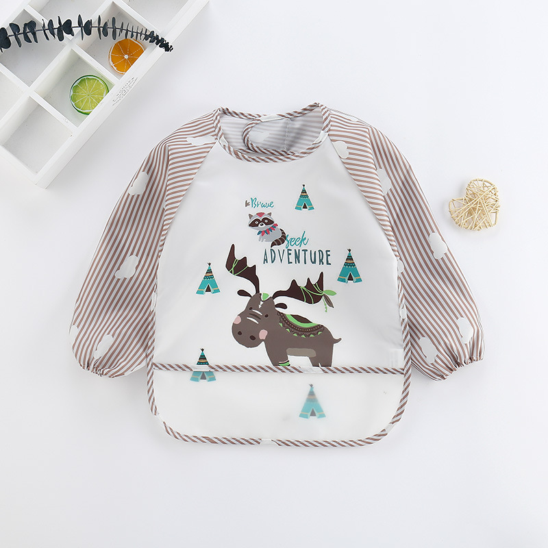 ベビーよだれかけかわいいカラフルな漫画防水よだれかけ幼児食べ - Baby Food Apron のレビューと価格