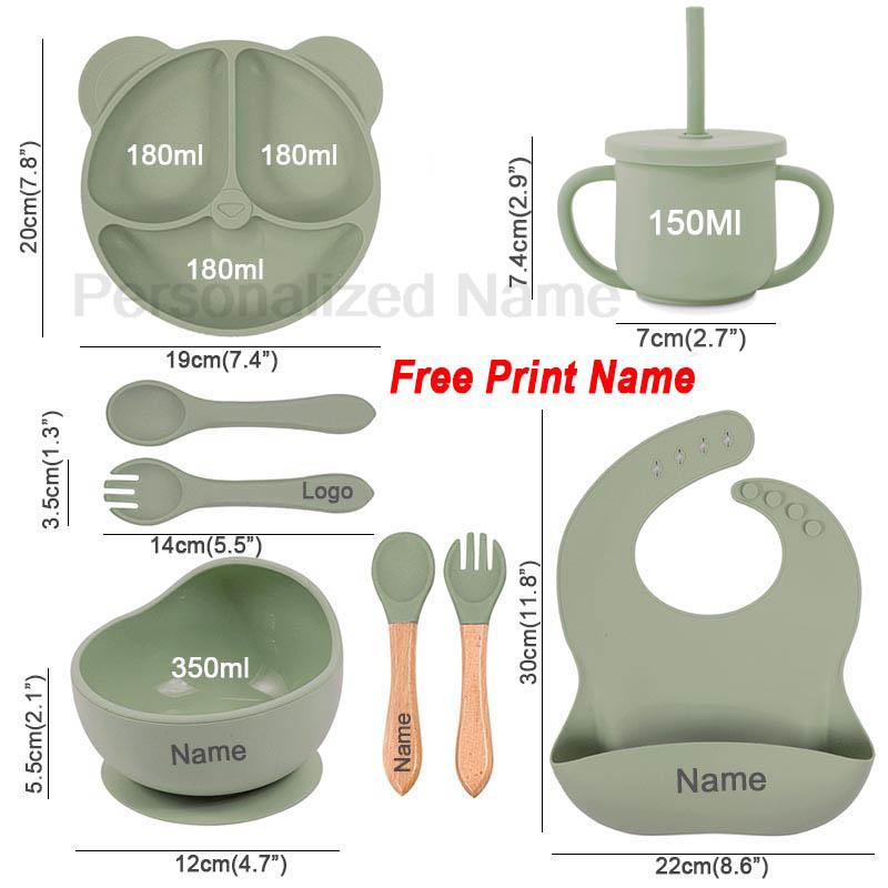 給餌セットシリコーンベビー吸盤ボウル皿プレート子供のためのク - Baby Food Equipment のレビューと価格