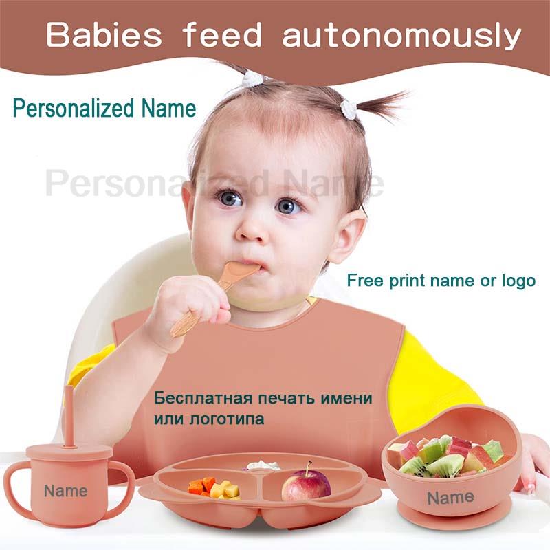 給餌セットシリコーンベビー吸盤ボウル皿プレート子供のためのク - Baby Food Equipment のレビューと価格
