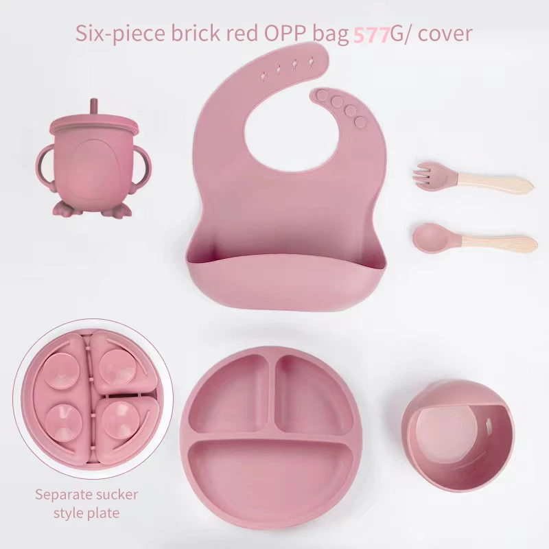 子供用シリコンミールセット、ベビートレーニングカトラリー、6 - Baby Food Equipment のレビューと価格